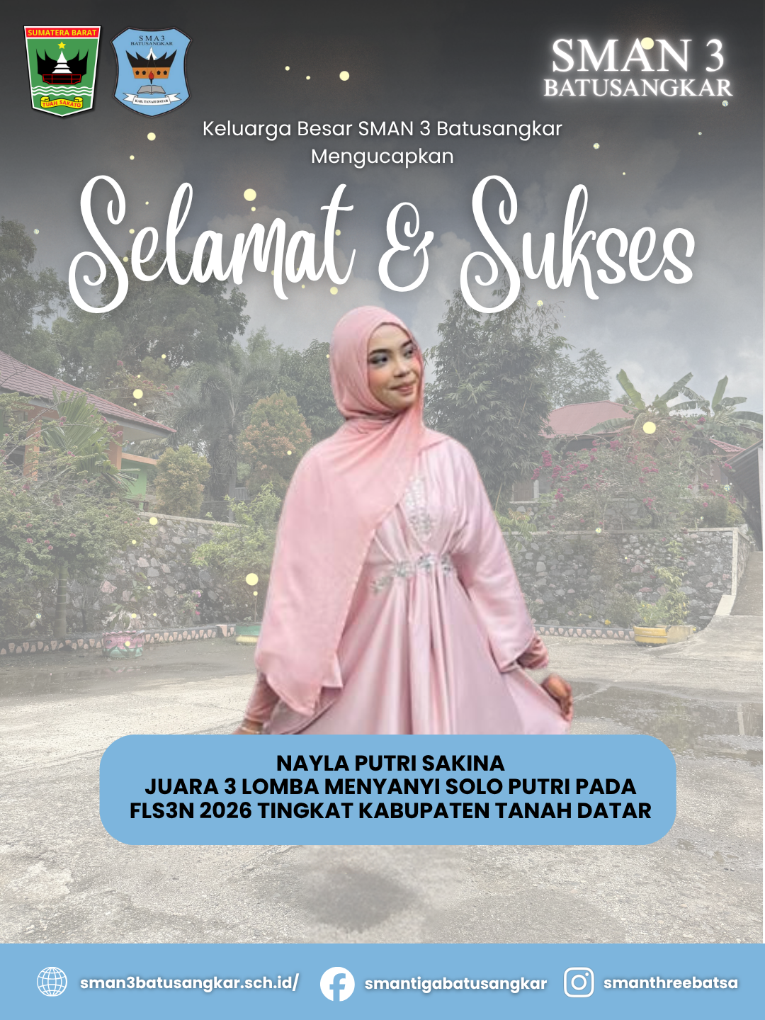 Alunan Suara Emas Berbuah Prestasi: Nayla Putri Sakina Raih Juara 3 Lomba Menyanyi Solo Song Putri Tingkat Kabupaten Tanah Datar Alunan Suara Emas Berbuah Prestasi: Nayla Putri Sakina Raih Juara 3 Lomba Menyanyi Solo Song Putri Tingkat Kabupaten Tanah Datar