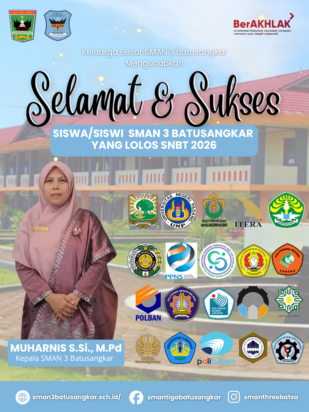 Mengukuhkan Posisi di Jajaran Elit: 40 Siswa SMAN 3 Batusangkar Lulus UTBK-SNBT 2026, Pertegas Tradisi Top 8 SMA Terbaik Sumatera Barat Mengukuhkan Posisi di Jajaran Elit: 40 Siswa SMAN 3 Batusangkar Lulus UTBK-SNBT 2026, Pertegas Tradisi Top 8 SMA Terbaik Sumatera Barat