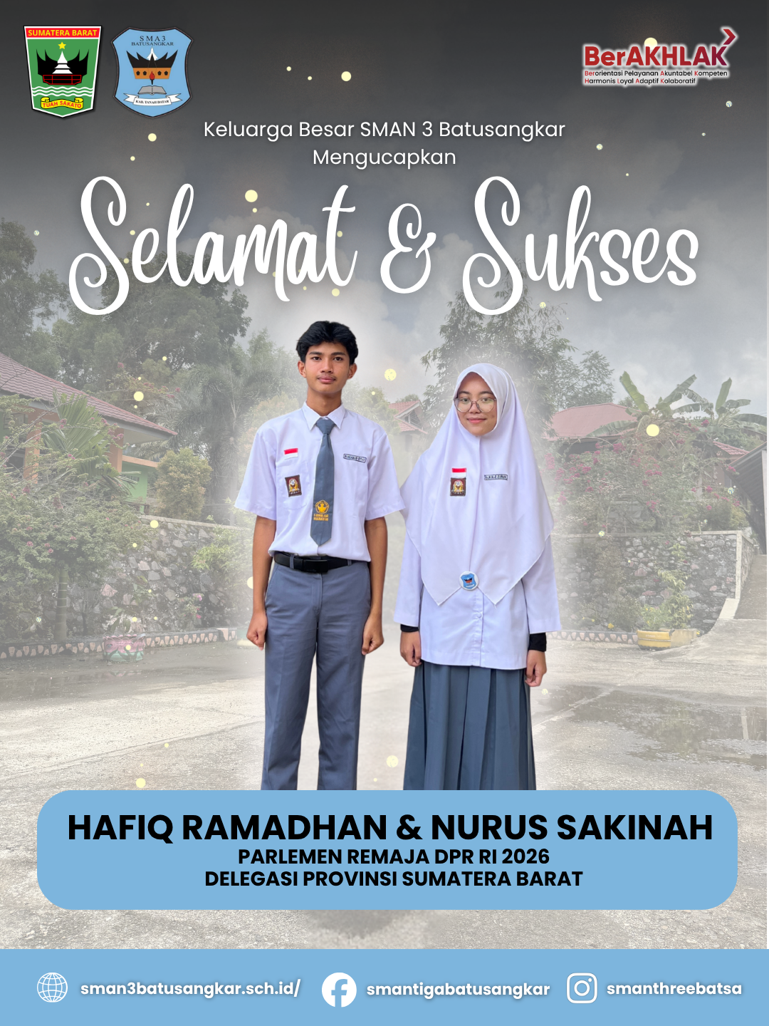 🎉Selamat dan Sukses! Siswa SMAN 3 Batusangkar Terpilih Mewakili Sumatera Barat dalam Parlemen Remaja Tingkat Nasional Tahun 2026 🎉Selamat dan Sukses! Siswa SMAN 3 Batusangkar Terpilih Mewakili Sumatera Barat dalam Parlemen Remaja Tingkat Nasional Tahun 2026
